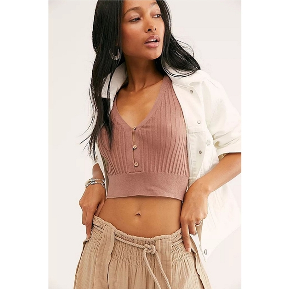 Intimately Free by FP Saturday Morning Ribbed Cropped Top White Size Small - Picture 12 of 15